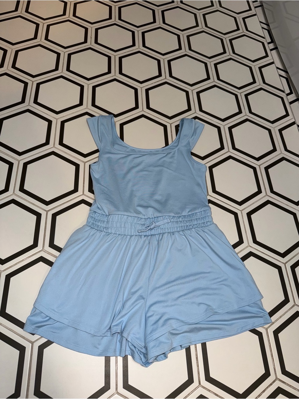 abercrombie kids Light Blue Knit Romper